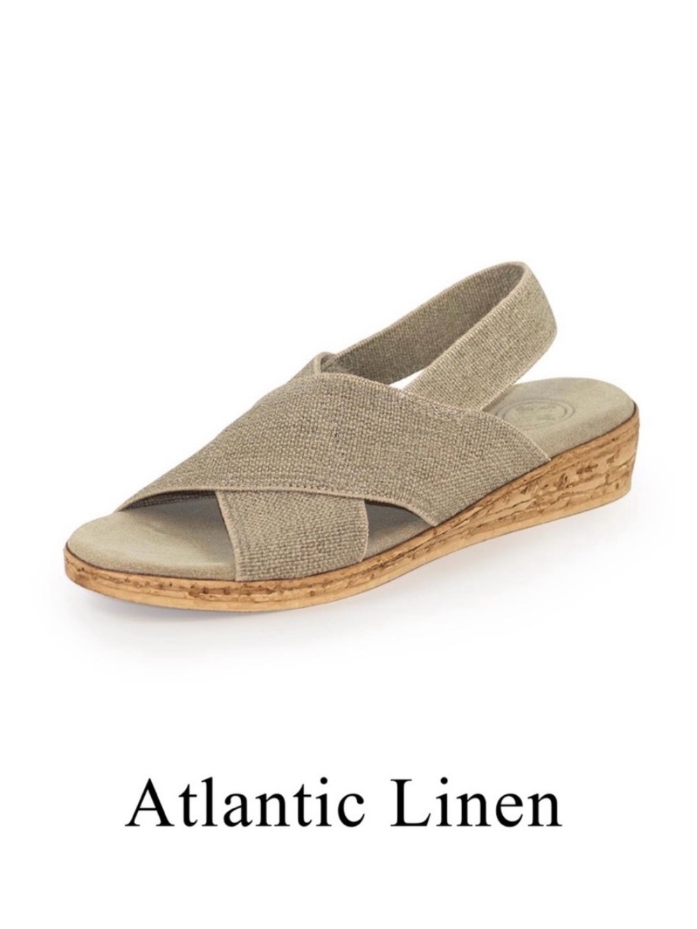 CHARLESTON SHOE COMPANY 
Atlantic Linen Women’s Slingback Wedge Sandal
